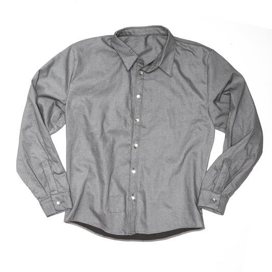 BUTTON UP SILVER - MEN'S