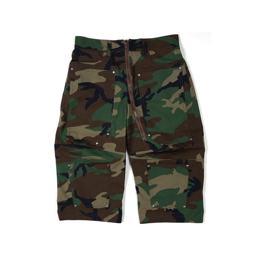 DOUBLE KNEE CAPRI  - CAMO